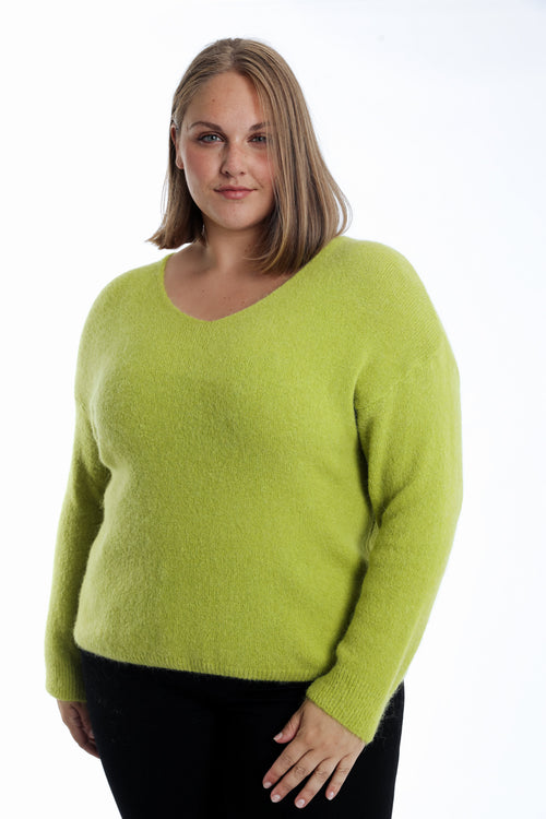 Pullover aus einfarbiger Alpakawolle-Paprika-1