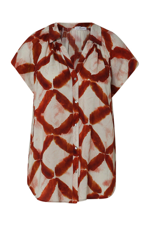 Bluse aus Viskose mit grafischem Druck-Paprika-10