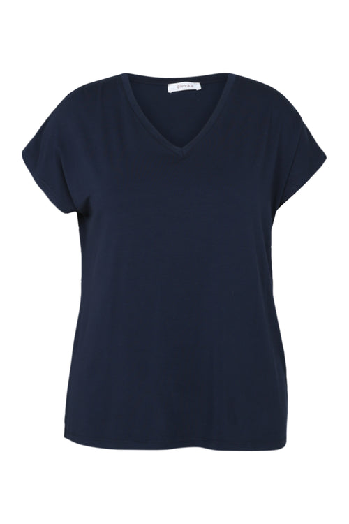 Unifarbenes Viskose-T-Shirt-Paprika-9