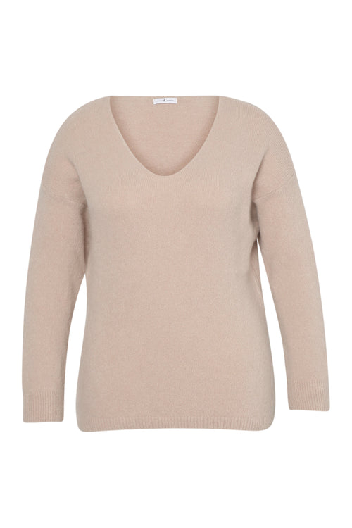 Pull avec alpaga uni-Paprika-1