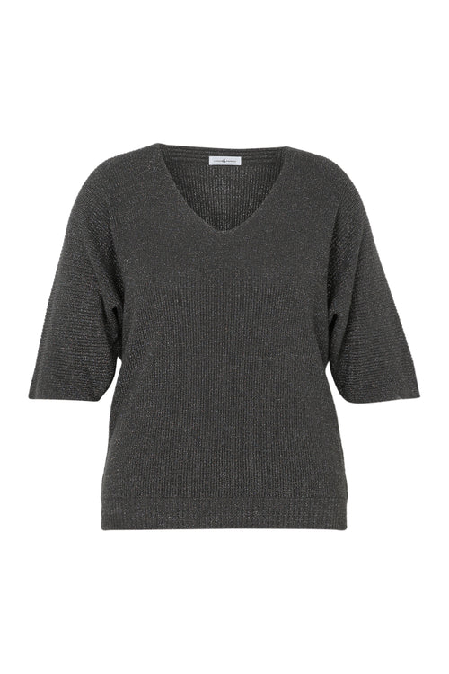 Einfarbiger Pullover mit Lurex-Paprika-10