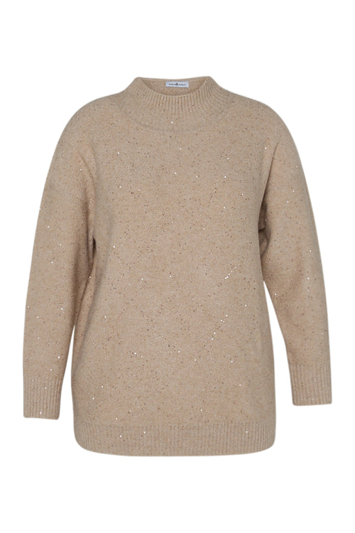 Pullover mit Stehkragen, uni, schimmernder Effekt-Paprika-1