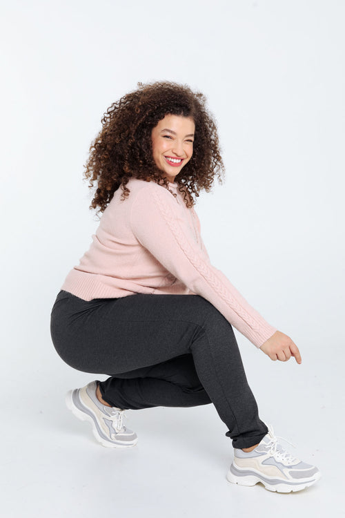 Unifarbene Slim-Fit-7/8-Milanoleggings aus Viskose-Paprika-7