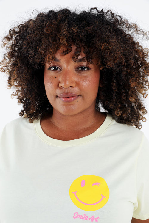 T-shirt aus Baumwolle mit Smile-Print-Paprika-3