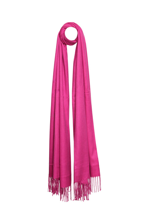 Einfarbiger Schal aus Viskose und Kaschmir-Paprika-1