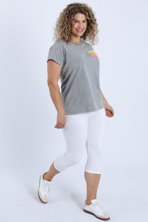 Corsaire legging en coton uni-Paprika-8