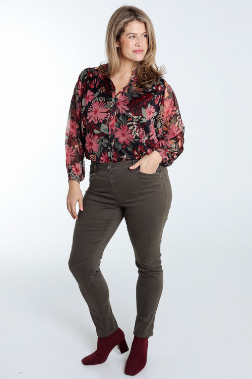 Slim-Fit-Hose „Louise“ L32 mit Strass-Paprika-8