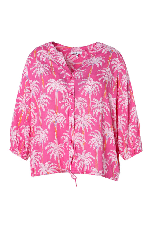 Bluse aus Viskose mit Palmenmuster-Paprika-10
