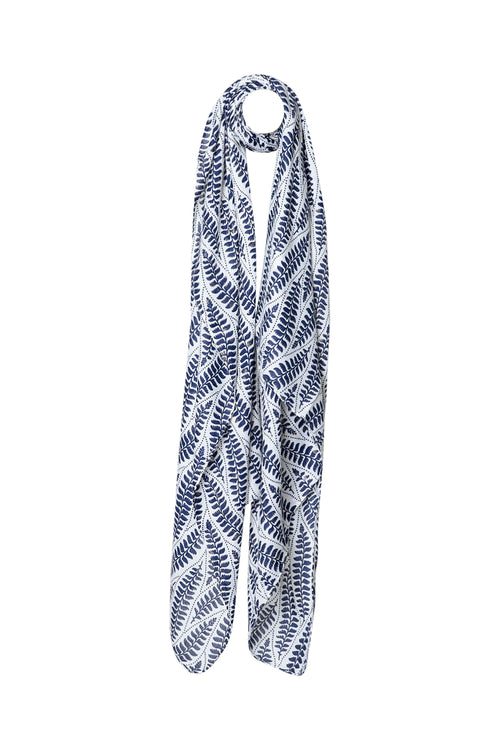 Foulard imprimé feuillage avec foil-Paprika-1