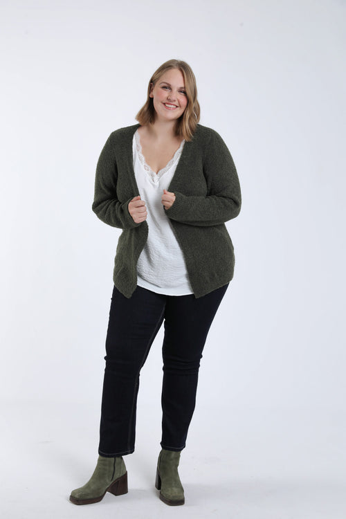 Einfarbige Weste-Paprika-6