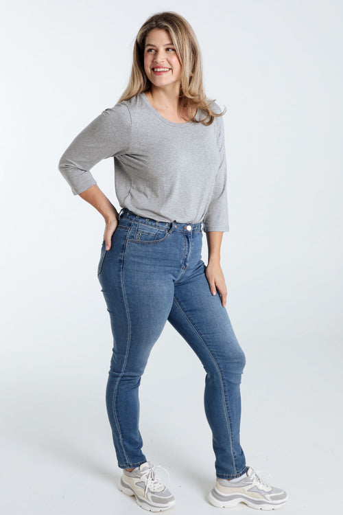 Slim-Fit-Jeans „Louise“ L32 Ösendetail an Gürtel und Taschen-Paprika-8