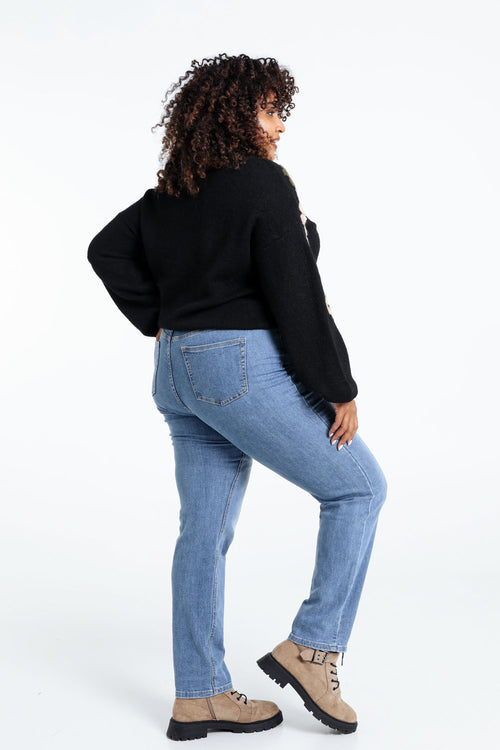 Slim-Fit-Jeans „Louise“ L32 mit 5 Taschen-Paprika-2