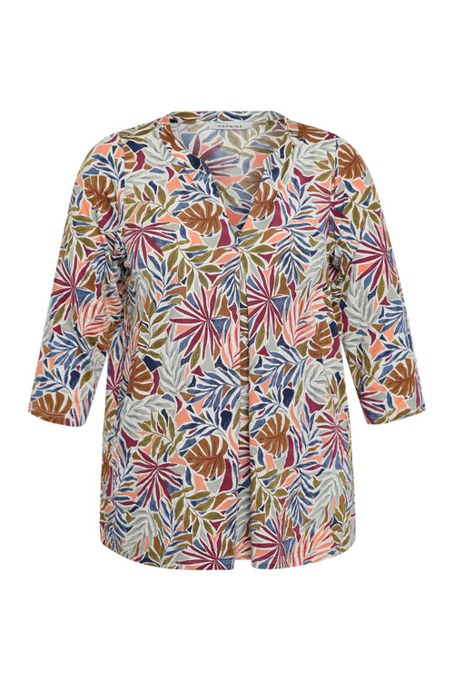 T-Shirt mit Blattmuster-Paprika-8