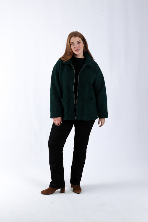 Einfarbiger Teddy-Mantel-Paprika-7