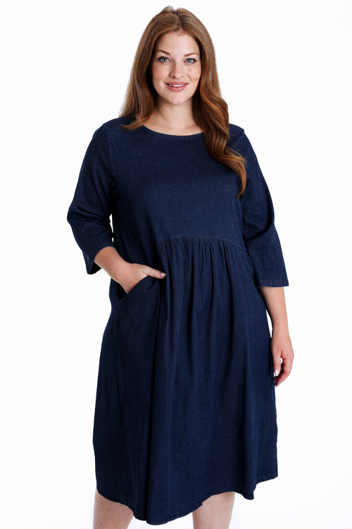 Robe courte en jeans-Paprika-1
