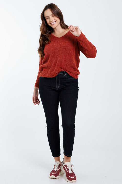 7/8-Jeans in Slim-Fit-Passform „Louise“-Paprika-7