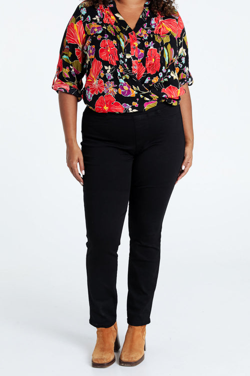 Unifarbene Slim-Fit-Jegging „Lolly“ L 32-Paprika-2