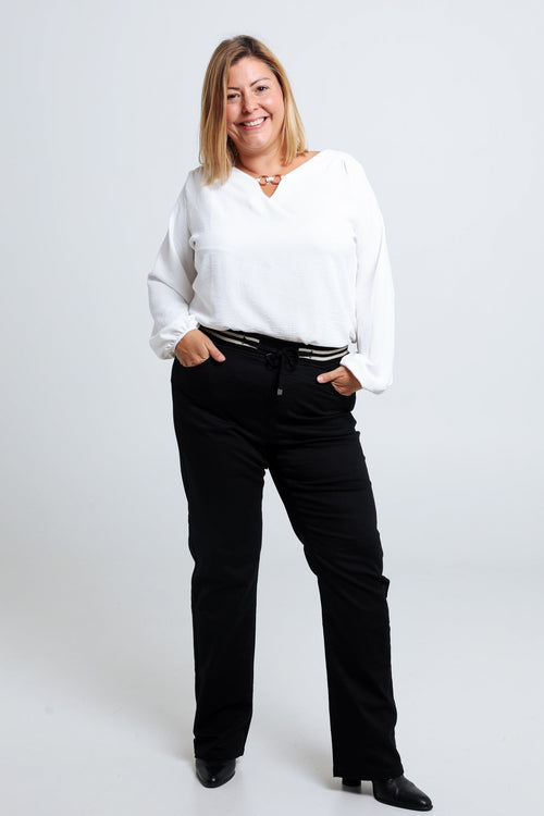 Gerade geschnittene, unifarbene Jeggings „Mia“ L32 mit Mesh-Sportgürtel-Paprika-6