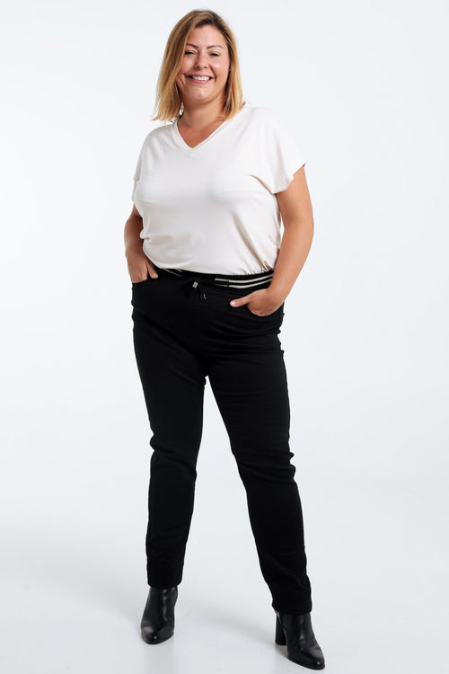 Unifarbene schmale Jeggings ‚Lolly