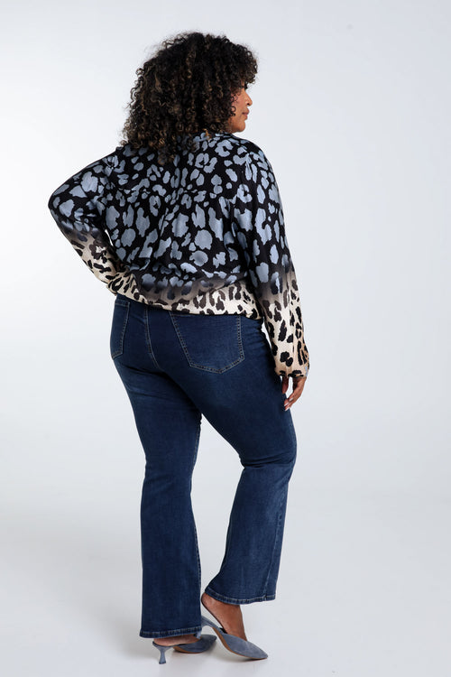 Unifarbene Schlagjeans-Leggings ‚Lolly