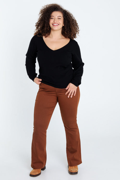 Schlichter Pullover-Paprika-8