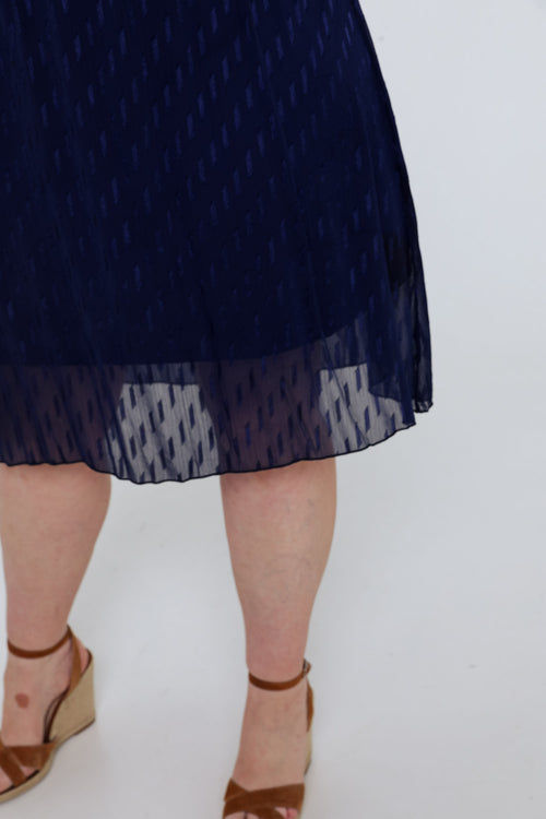 Kurzes einfarbiges Kleid aus plissiertem Voile-Paprika-6