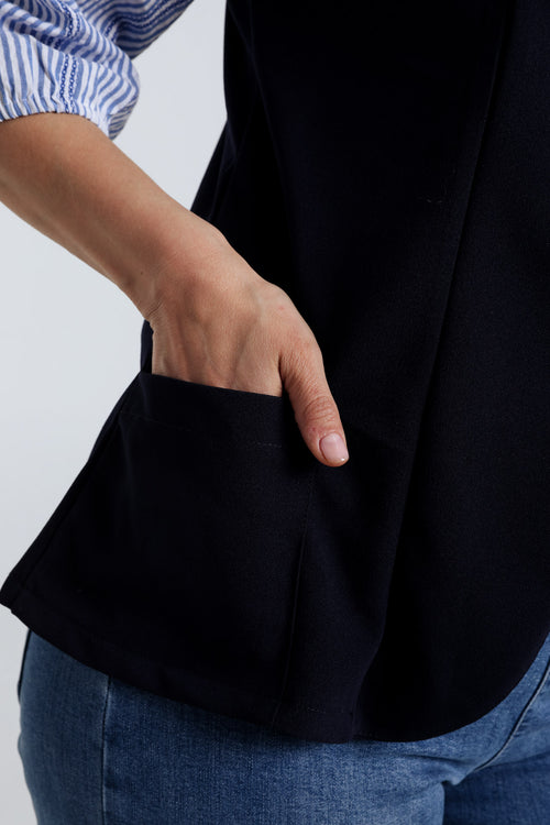 Einfarbiger Blazer-Weste-Paprika-6