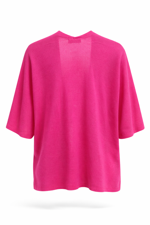 Gilet en viscose uni-Paprika-2