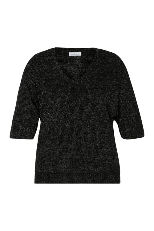 Einfarbiger Pullover mit Lurex-Paprika-10