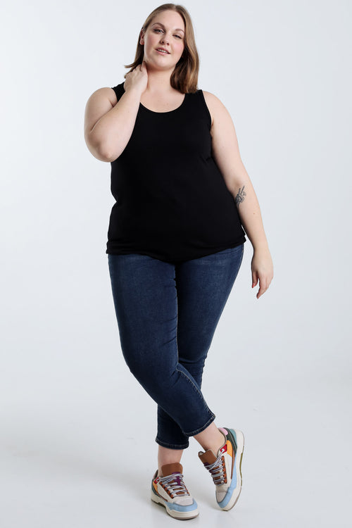 Débardeur uni en viscose-Paprika-4