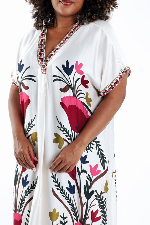 Kleid aus bedrucktem Viskosestoff im Folklore-Stil-Paprika-3