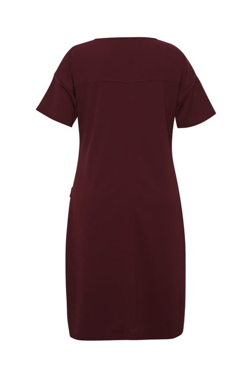 Robe courte unie-Paprika-2