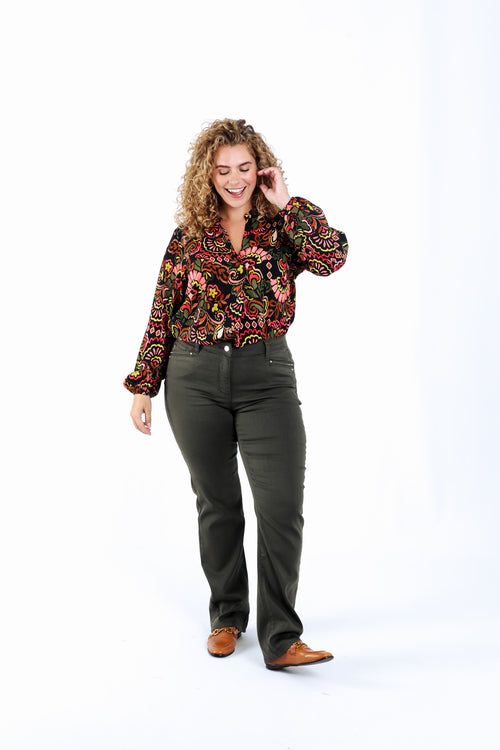 Gerade Hose Mia L 32-Paprika-6