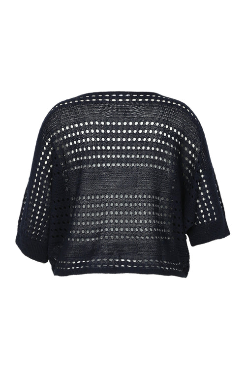 Kurzer, unifarbener Pullover aus Viskose-Paprika-11