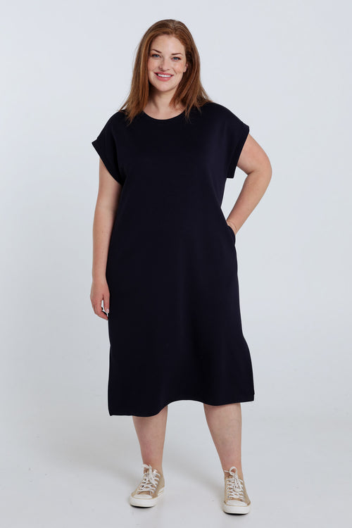 Einfarbiges Maxikleid aus Viskose-Paprika-8