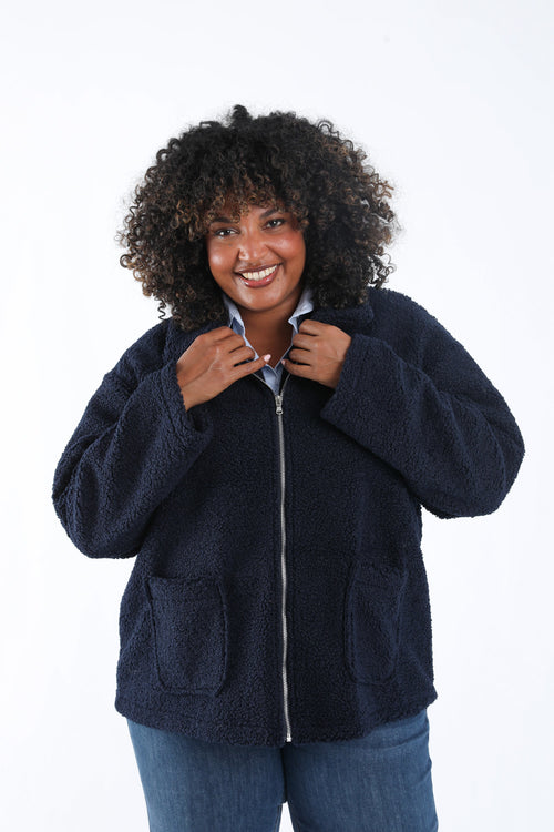 Manteau teddy uni-Paprika-2