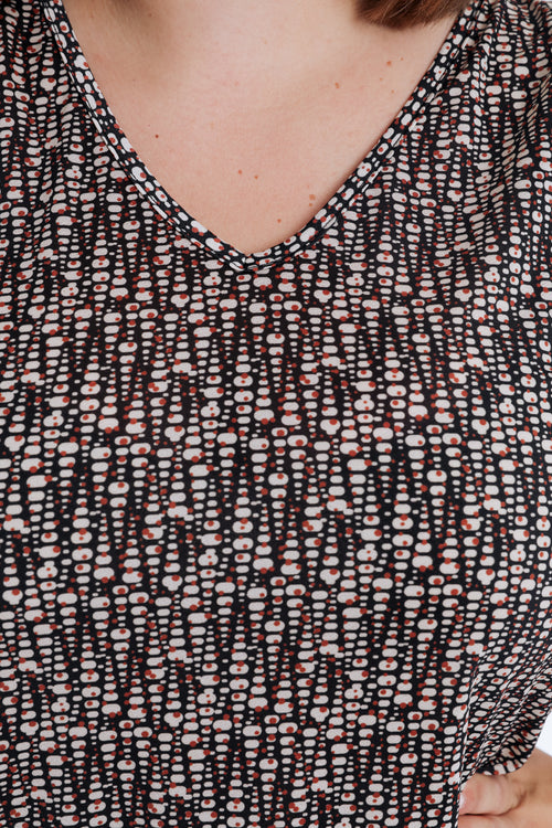 T-Shirt mit Pointillismus-Print-Paprika-4