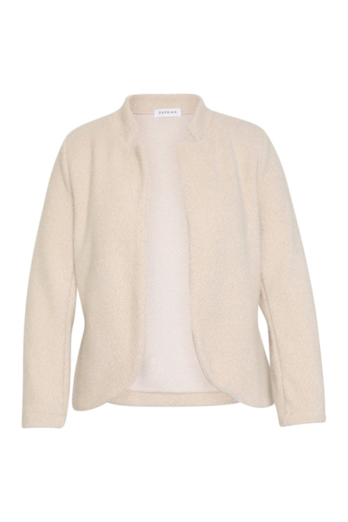 Veste en maille unie-Paprika-1