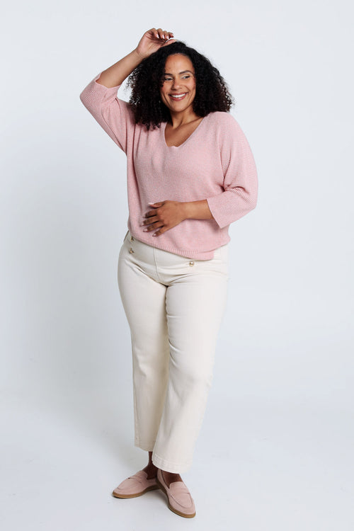 Unifarbener Pullover mit Lurex-Paprika-8