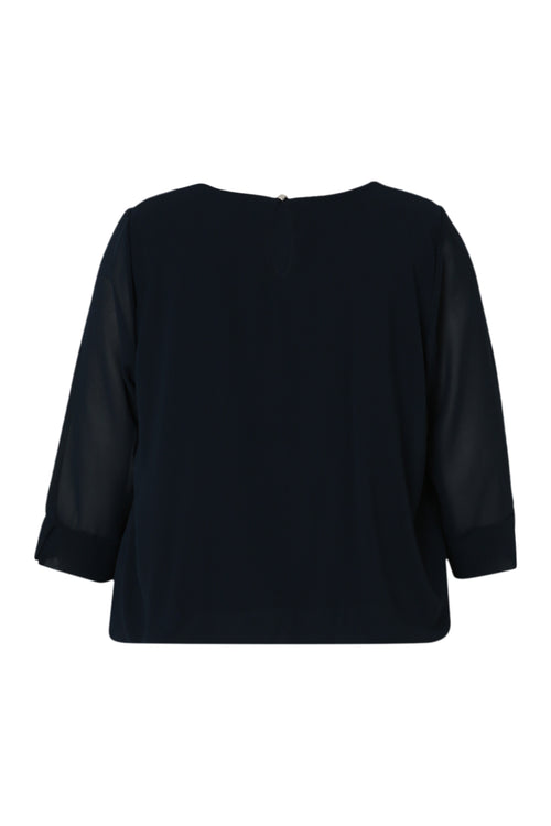 Einfarbige Bluse mit Schmuck-Paprika-11