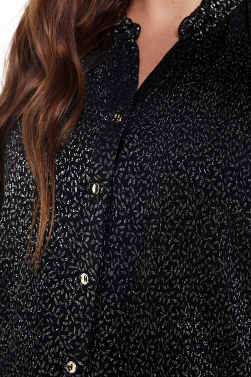 Blouse imprimé pois avec foil-Paprika-4