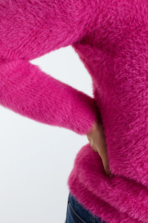 Unifarbener Pullover-Paprika-5