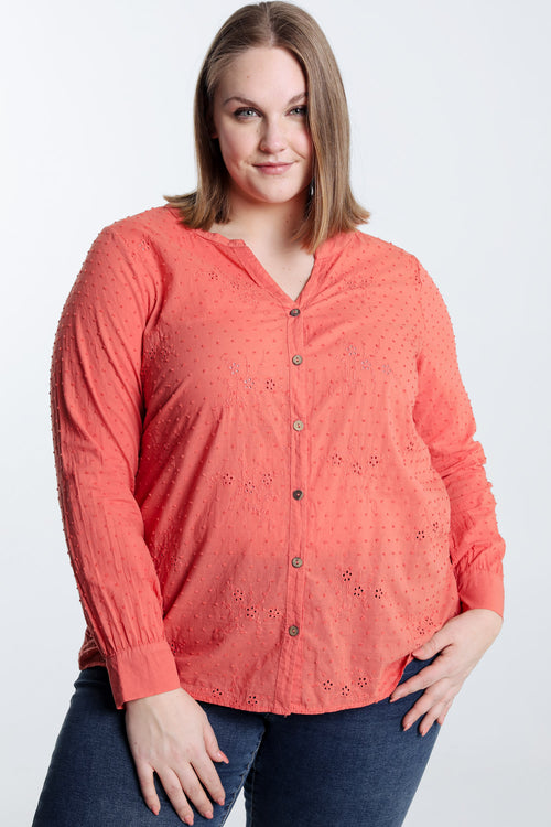  Baumwollbluse mit Stickereien     -Paprika-2