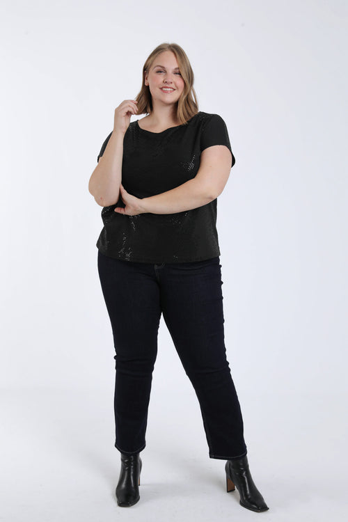 T-shirt à paillettes-Paprika-5