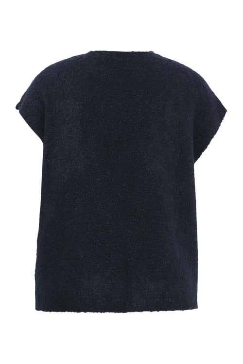 Ärmellose Weste aus einfarbigem Bouclé-Strick-Paprika-11