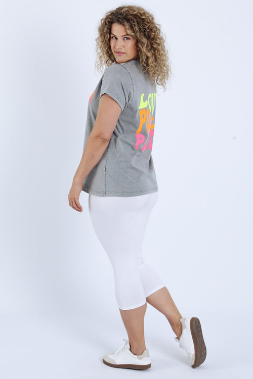 Corsaire legging en coton uni-Paprika-2
