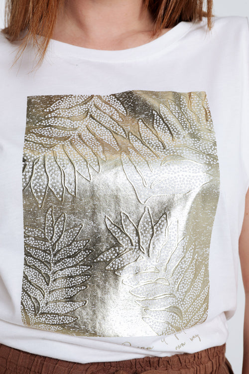 Baumwoll-T-Shirt mit Folienprint-Paprika-5