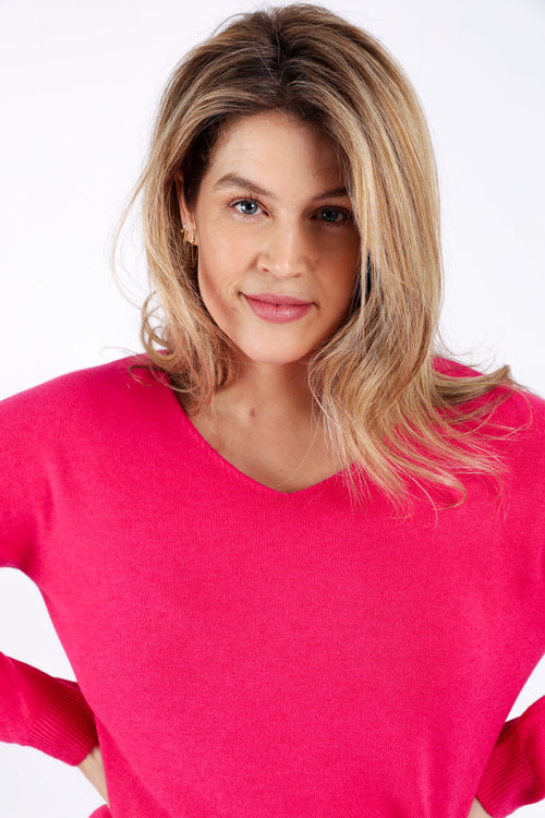 Pullover aus einfarbiger Viskose-Paprika-2