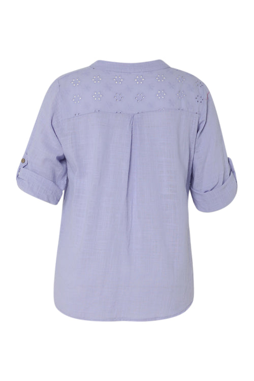 Bluse aus einfarbigem Baumwollvoile-Paprika-11