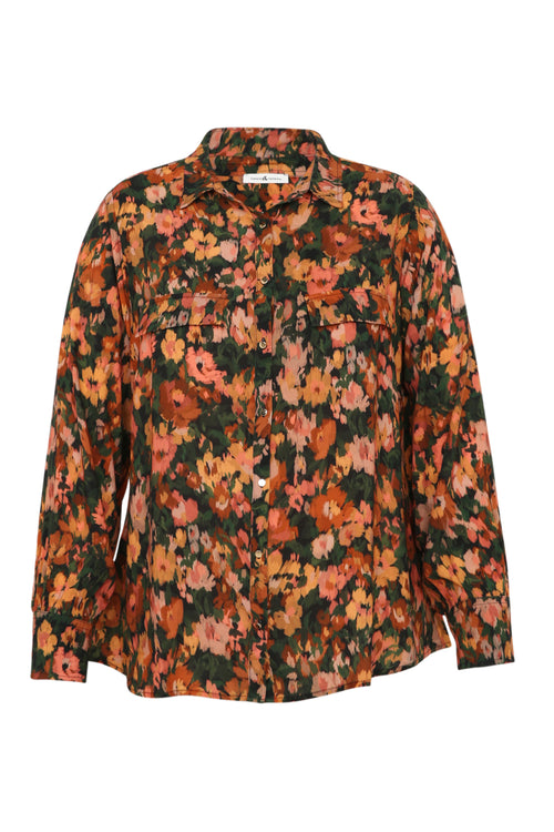 Hemd aus Viskose mit zartem Blumenmuster-Paprika-11